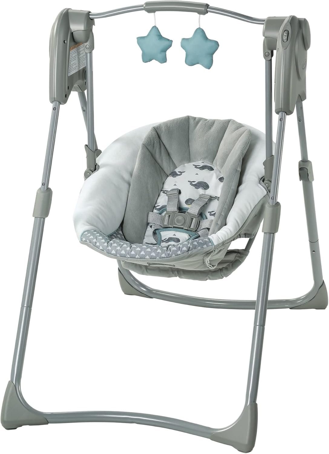 Graco Slim Spaces Compact Baby Swing Chair, Newborn/Infant Swing Seat from 2.4-11.3 kg (5.5-25 lb), Humphry