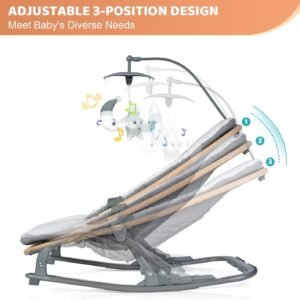 Portable 2-in-1 Orzbow Baby Bouncer Seat for Infants & Toddlers, 0-9 Months - Image 3