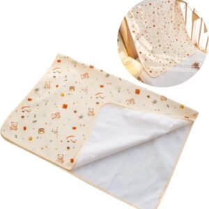 Travel Diaper Changing Pad | Cotton Liner & Bed Sheet Protector - Image 2