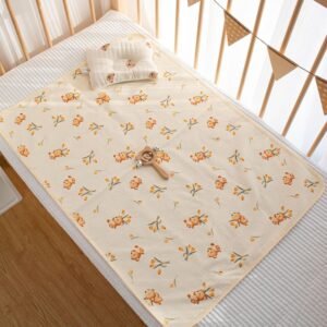 Travel Diaper Changing Pad | Cotton Liner & Bed Sheet Protector - Image 4