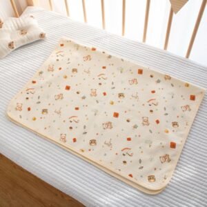Baby Diaper Changing Pad Travel Mat - Cotton Liner & Bed Protector - Image 3