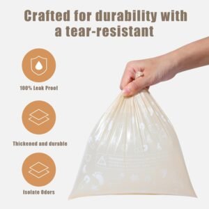 Biodegradable Baby Diaper Bags – Disposable, Leak-Proof, Lavender Scent (120 Bags) - Image 5