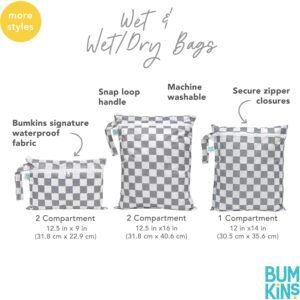 Bumkins Waterproof Wet Dry Bag for Baby Essentials & Travel - Boho Beige - Image 5