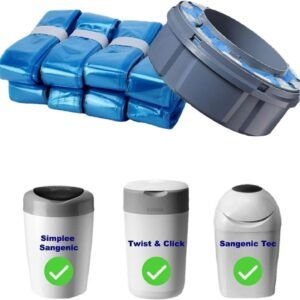 8 Pack Diaper Pail Refill Bags | Secure Odor Control for Nurseries - Image 3