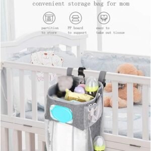 Hanging Diaper Caddy Organizer with Wipes Pocket for Baby Essentials - Image 2