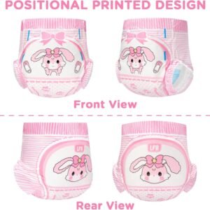 Littleforbig Usagi Printed Adult Diapers - 10 Pack, Medium (28"-38") - Image 2