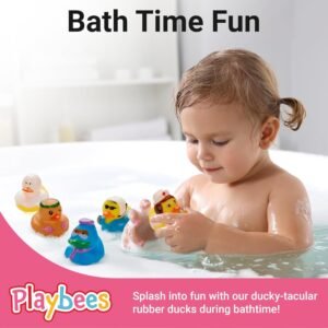 Bulk Rubber Ducks 100-Pack Assorted Toy Duckies for Kids & Baby Showers - Image 4