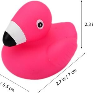 15PCS Pink Flamingo Squeaky Bath Toys – Floating Rubber Fun for Kids - Image 6