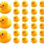 TinyClan 50pcs Rubber Ducks Bath Set Boys Girls Adults -Float Squeak Small Yellow Ducky Ducks Perfect for Baths,Kids,Birthday,Party Decoration,Favors Presents,Bridal,Baby Showers,Pool,Beach,Jeep 1.6"