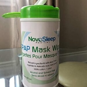NovoSleep CPAP Cleaning Wipes - 2 Canisters of 62 Aloe Vera Wipes Each - Image 2