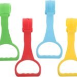 Toyvian 4pcs Pull Up Rings for Playpen Safe Standing Aid for Boys Gentle Skin Walking Assistance Crib
