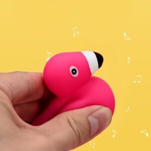 15PCS Pink Flamingo Squeaky Bath Toys – Floating Rubber Fun for Kids - Image 5