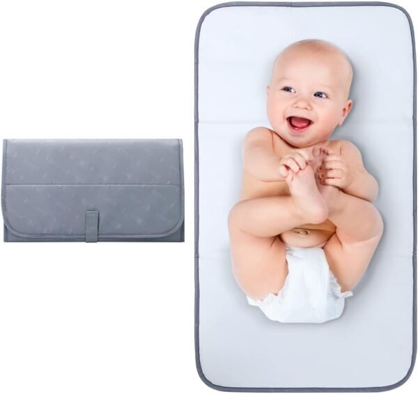 Lekebaby Portable Changing Pad, Waterproof Baby Changing Mat, Foldable Travel Diaper Chang Pad, Grey