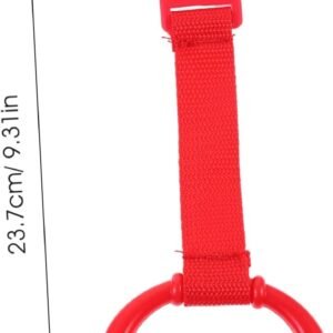 HOODANCOS 2-Pack Red Hanging Pull Rings for Newborns – Safe Walking Assist - Image 2