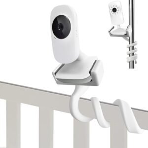 Universal Baby Monitor Mount Holder for Vtech VM3252 VM819, Hello Baby HB30 HB35, and Most 5.3 to 8.1cm Wide Baby Monitors Camera Shelf for Crib Cot Shelves - without Tools or Wall Damage