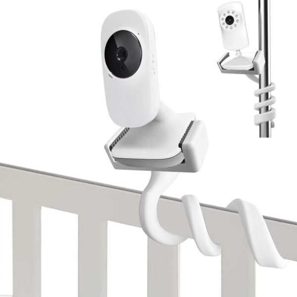 Universal Baby Monitor Mount Holder for Vtech VM3252 VM819, Hello Baby HB30 HB35, and Most 5.3 to 8.1cm Wide Baby Monitors Camera Shelf for Crib Cot Shelves - without Tools or Wall Damage