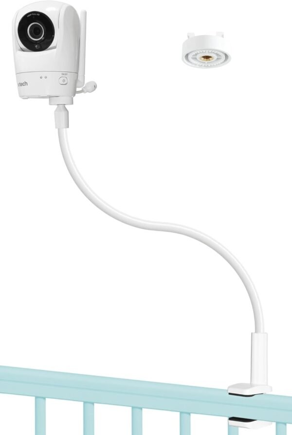 Upgraded Stronger Baby Monitor Mount for VTech Baby Monitor VM901, VM928HD, VM919HD, VM5463 Cameras, 31.5” Flexible Holder Stand for Crib, Shelves, or Furniture - No Tools or Wall Damage