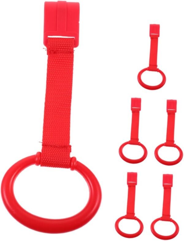 HEALSOPTHY 6pcs Red Pull Up Rings