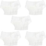 LALAFINA 5-Pack Organic Cotton Cloth Diapers