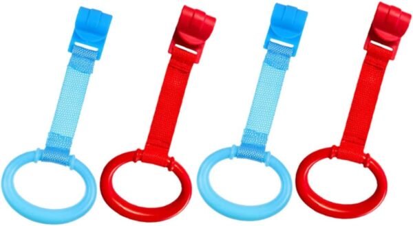 HEALSOPTHY 4Pcs Colored Pull Rings for Bed