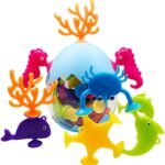 16 PCS Dinosaur Suction Cup Bath Toys