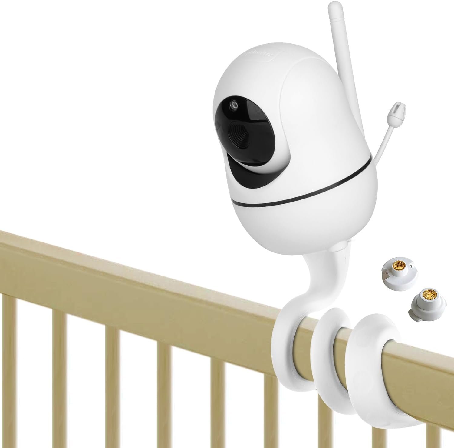 iTODOS Baby Monitor Mount for HelloBaby HB65/HB66/HB6339/ HB6081/HB6250/ HB40/ HB6336/HB248,ANMEATE SM935E Baby Monitor Camera, Versatile Twist Mount Without Tools or Wall Damage