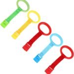 LOORGVEL 5pcs Crib Hand Pull Rings Safe Easy Stand Up Pull Rings for Boy Girl Walking Assist Tools