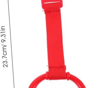 HEALSOPTHY 6pcs Red Pull Up Rings – Playpen Safety Tool for Kids' Motor Skills - Image 2