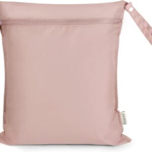 haakaa Waterproof Wet Bags for Baby, Wet Dry Bags for Diaper Bag, Travel, Swimsuit, Beach, Pool, Pump Parts, Stroller, Daycare,Yoga, Blush