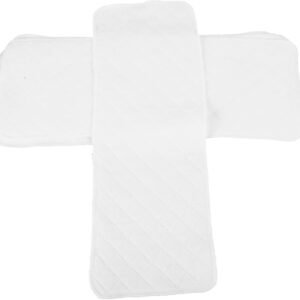 HOOTNEE 5pcs Reusable Burp Cloths Soft Cotton Diapers for Newborns Urinary Pads for Boys White Cloth Nappies