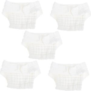 Healeved 5pcs Newborn Diapers Newborn Cloth Diaper Baby Reusable Waterproof Breathable Liner