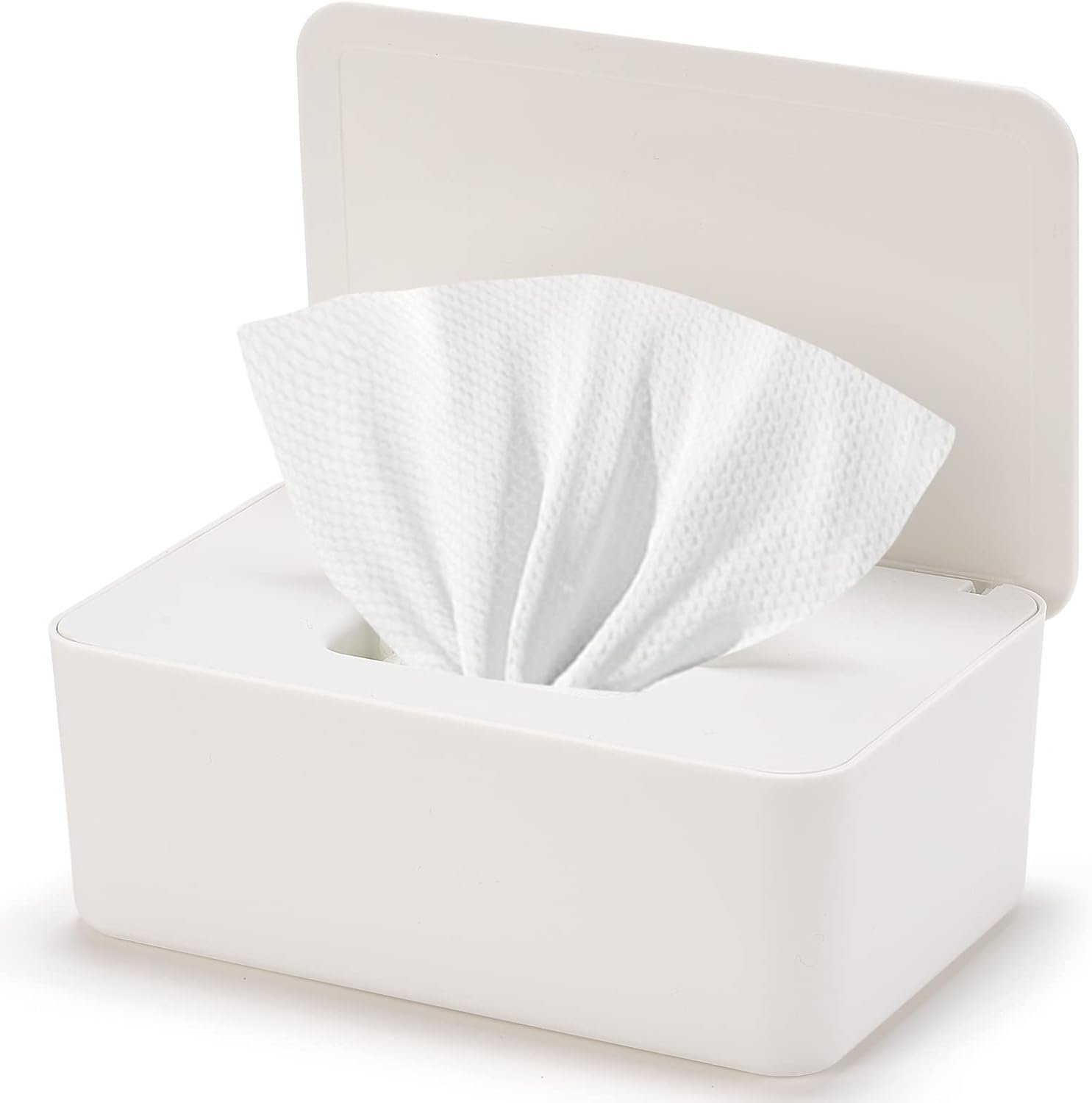 Baby Wipes Dispenser, Wipe Holder for Baby & Adult,Keeps Wet Tissue Fresh, Non-Slip Wipes Case, Flushable Wipe Container with Sealing Design Lid
