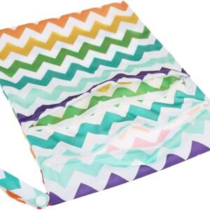 TOYANDONA Boy Girl Diaper Bag Nappy Pouch Dual Zipper for Wet Dry Use Rainbow Design for Storing Essentials