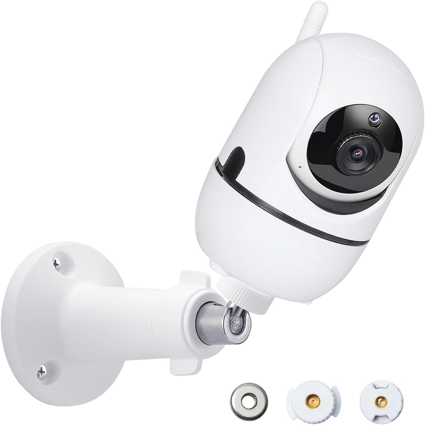 FFSTARYM Adjustable Baby Monitor Mount for HelloBaby HB40/HB65/HB65TX/HB6550/HB6550 Pro/HB66/HB66 Pro/HB6339/HB6081/ANMEATE SM935E, Standard 1/4 Threaded Rods, Two Types of Mounting (Glued/Screwed)