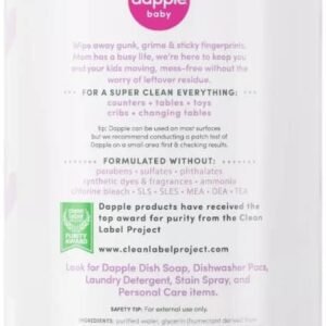 Natural Baby Safe Cleaning Wipes - Plant-Based Lavender Scent - 75 ct - Image 7