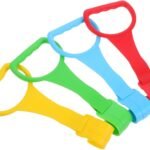 ORFOFE 4 Pcs Pull Up Rings Safety Assistant for Walking Playpen Activities Engaging Red Green for Muscle