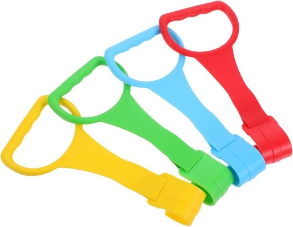 ORFOFE 4 Pcs Pull Up Rings Safety Assistant for Walking Playpen Activities Engaging Red Green for Muscle
