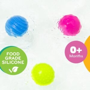 Mobi Wooshlz Sensory Bath Shakers - Food-Grade Silicone Baby Balls - Image 2