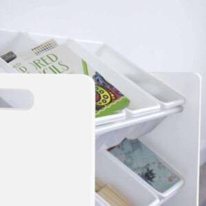 Lennox White Toy Storage Organizer with 9 Plastic Bins (JWTR-03006) - Image 6