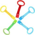 FRCOLOR 5pcs Pull Rings for Crib Easy Grasp Stand Up Rings Lightweight Nursery Cot Assist Tools for
