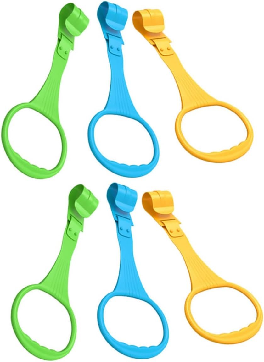 FRCOLOR 6pcs Pull Rings Newborn Hanging Rings for Nursery Learning Standing Easy Installation Arm Strength