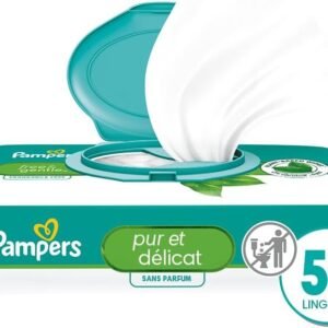Pampers Free & Gentle 100% Plant-Based Baby Wipes, 52 Count - Fragrance Free - Image 3