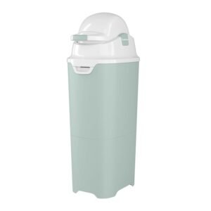 Foundations Tall Diaper Pail with Airtight Lid - Durable & Odorless Diaper Disposal, Large Capacity, Holds up to 60 Newborn Diapers, Refill with Any Bags - Green