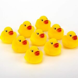 50pcs Rubber Ducky Bath Toys for Kids - Float & Squeak Mini Ducks - Image 3