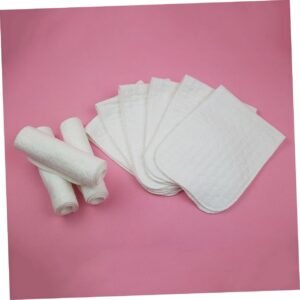 10-Pack Washable Cotton Diapers | Soft, Breathable, Durable Change Pads - Image 3