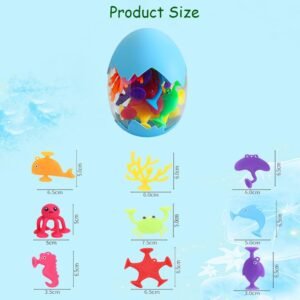 16 PCS Dinosaur Suction Cup Bath Toys for Kids | Sensory Travel Fun - Image 4