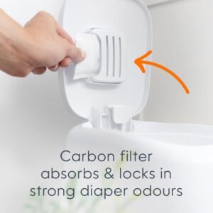 Diaper Genie Complete System - White Pail, 4 Carbon Filters & Refill - Image 5