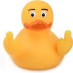 Middle Finger Rubber Ducks 3" Funny Rubber Ducks Giving Two Middle Fingers for Ducking Cool Dashboard Decorations Car Accessories