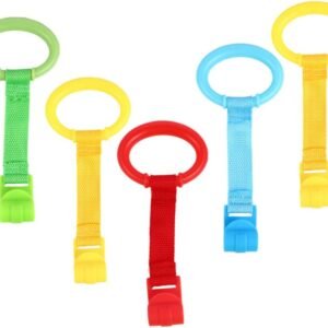 SKISUNO 5pcs Nursery Pull Rings for Newborns Crib Grab Ring Walking Assist Tools Safe and Lightweight Tools