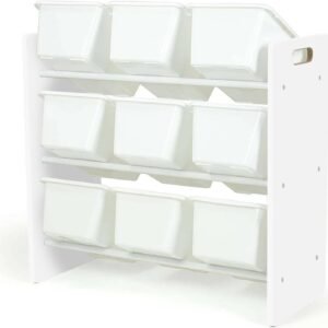 Lennox White Toy Storage Organizer with 9 Plastic Bins (JWTR-03006) - Image 5